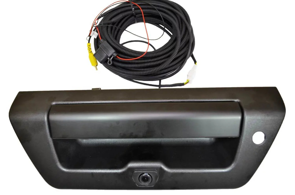 PT Auto Warehouse FO-3515SA-TGCX - Tailgate Handle with Backup Camera, Black Textured Housing with Smooth Lever - with Keyhole, for Manual Tailgate Fits select: 2015-2017 FORD F150