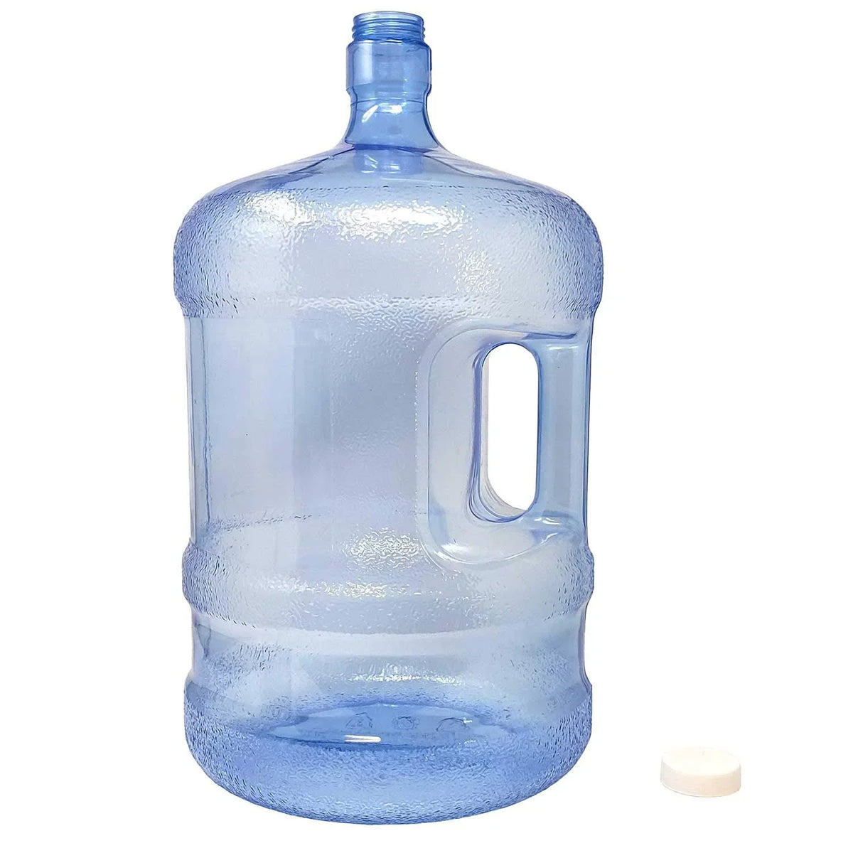 LavoHome BPA-Free Reusable Plastic Water Bottle 5 Gallon Jug Container with 48 mm Screw Cap, Easy Grip Carry Handle, Sports Residential & Commercial Use, Camping-Made in USA