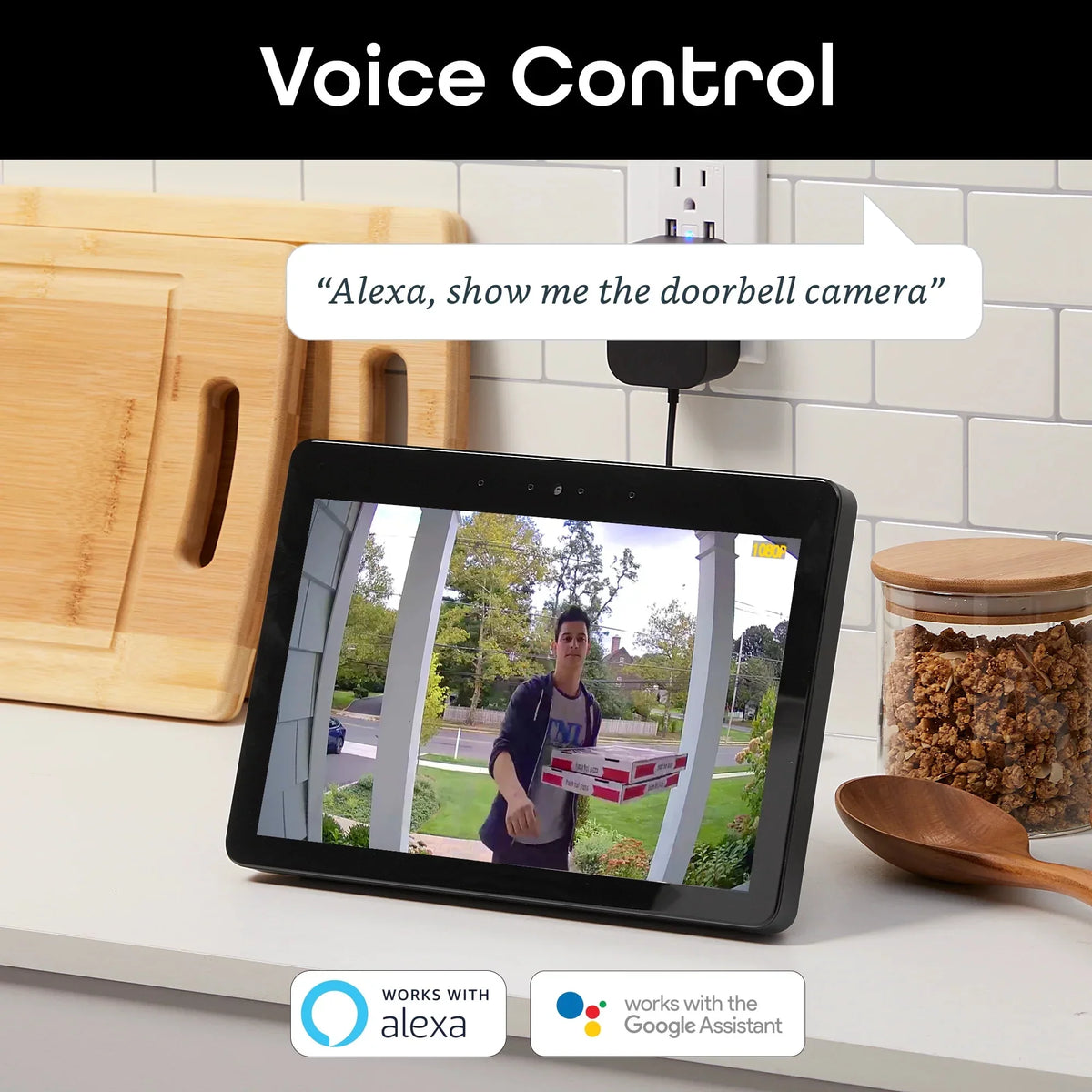 Geeni Video Doorbell Wired Wifi with 1080P Wide Angle, Motion Activated Alerts, 2-Way Audio, Night Vision, and Easy Installation Video Doorbells Camera for Home Security