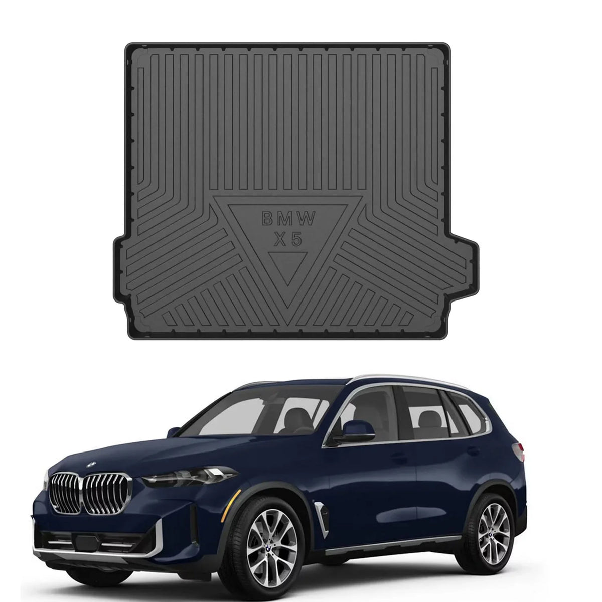 Cargo Liner fit 2019-2024 BMW X5 All Condition Rear Trunk Wrap Cargo Tray Floor Mat for BMW X5 2019 2020 2021 2022 2023 2024 Accessory , Black