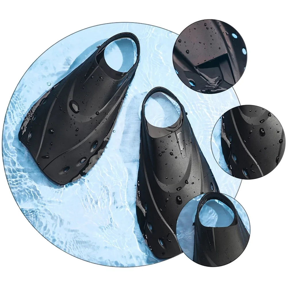 Gongxipen 1 Pair Adjustable Short Swim Fins Snorkeling Swimming Flippers for Women Men