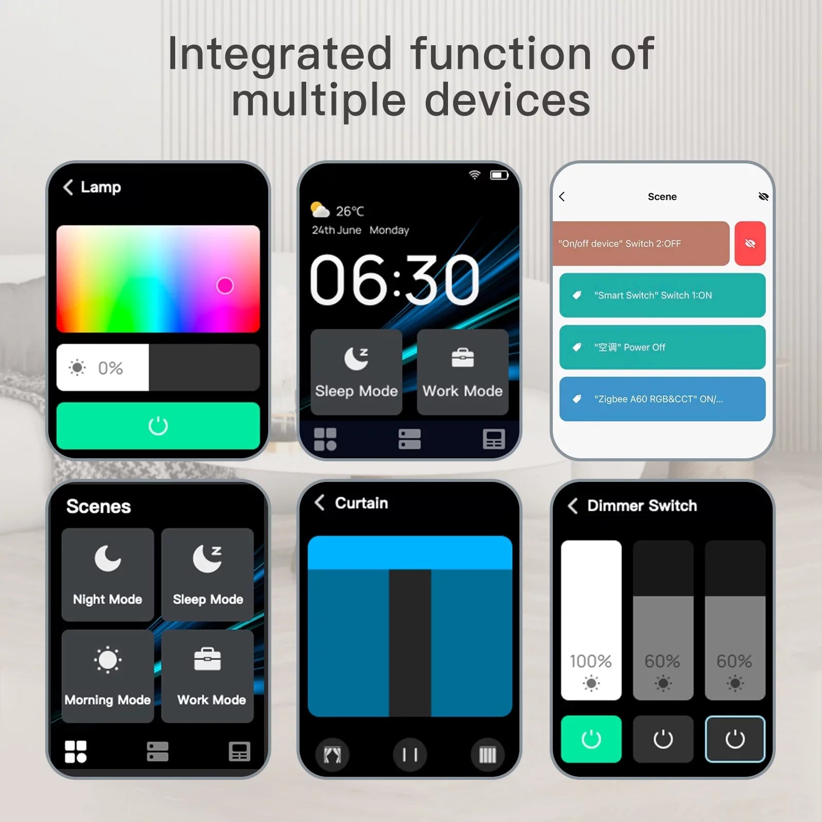 Center Control Panel Yabuy WiFi ligent Touched Screen Center Control Panel IR Remote Controller Home Center Control IR Remote Controller Fitting with MOES APP