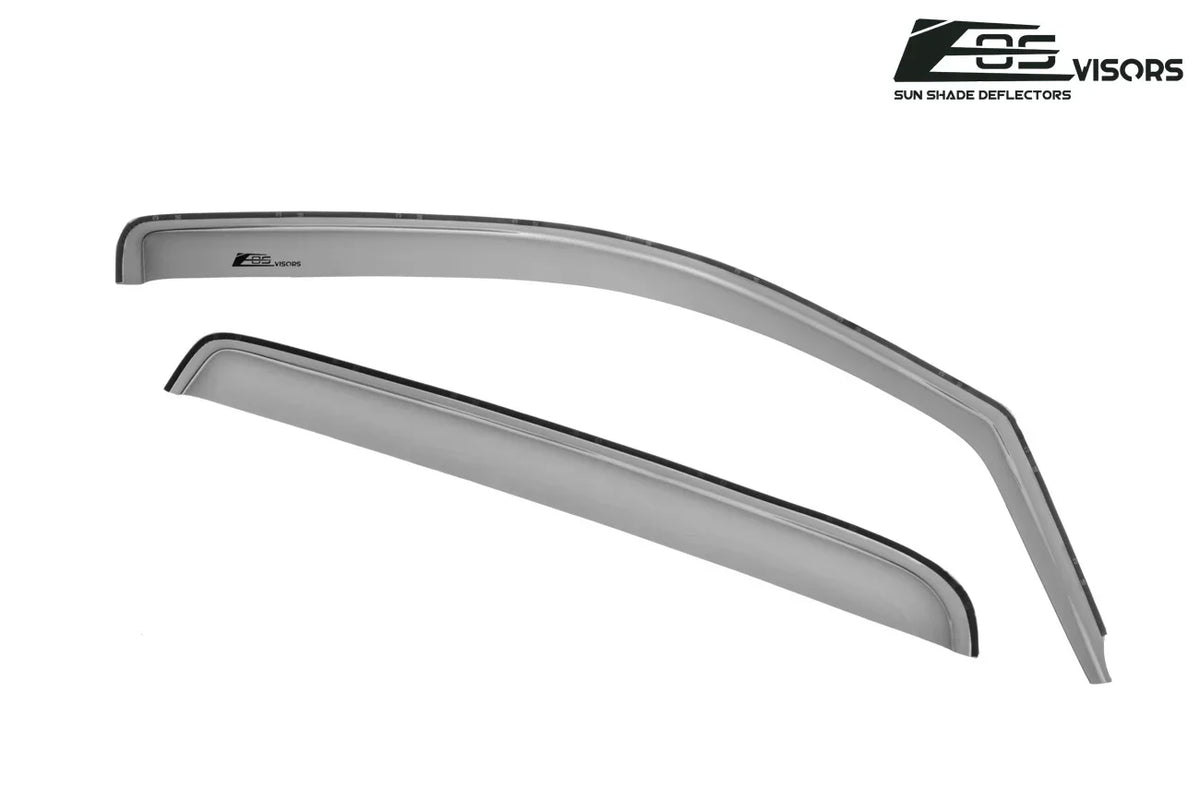 Extreme Online Store Fits ALL 2014-2018 Chevrolet Silverado 1500 Crew Cab Models | EOS Visors IN-CHANNEL Style SMOKE TINTED Side Vents Window Deflectors Rain Guards