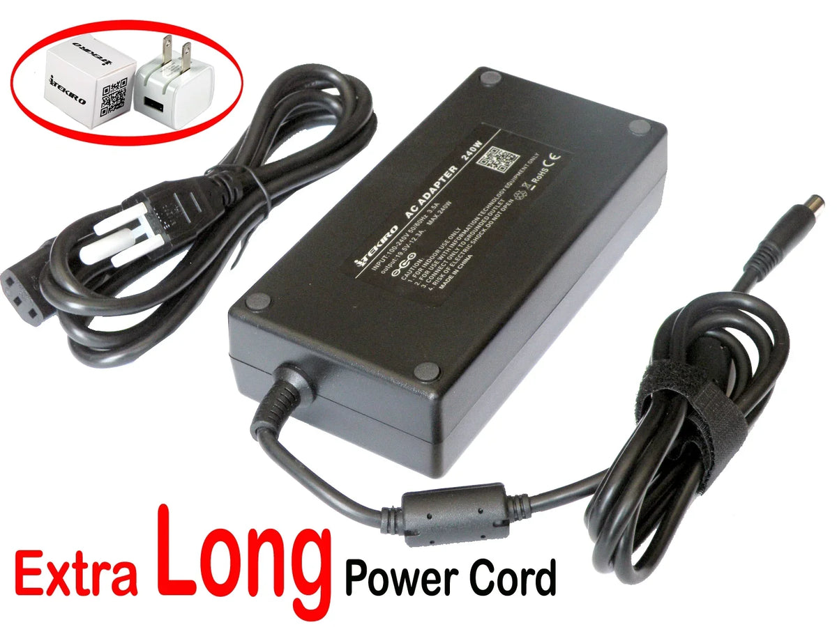 iTEKIRO 240W AC Adapter for 0CN072 0DT878 0PN402 330-0722 CN072 DT878 PN402 DA230PS0-00 HA230PS0-00; XPS M1730, G3 G5 G7 15 17 SE 5505; PP06XA; Alienware 14 15 17 m14 m14x m15 m15x m17 m17x