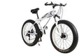 26 Inch 21 Speed 4.0 Fat Tire Bike Snow and Grass Sand Bike MTB Shark White
