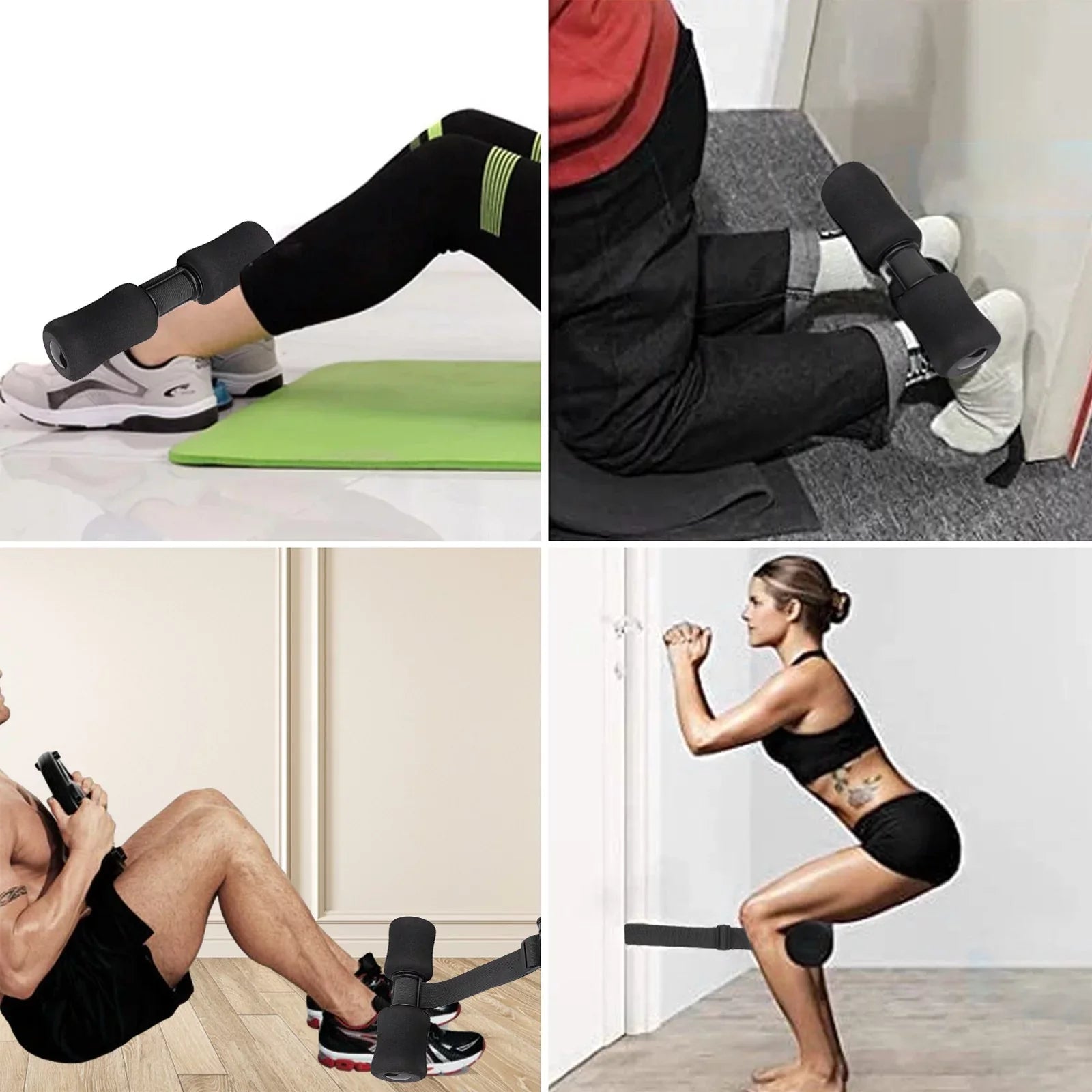 Nordic Hamstring Curl - Home Fitness With Padded Bar for Home Travel Workout