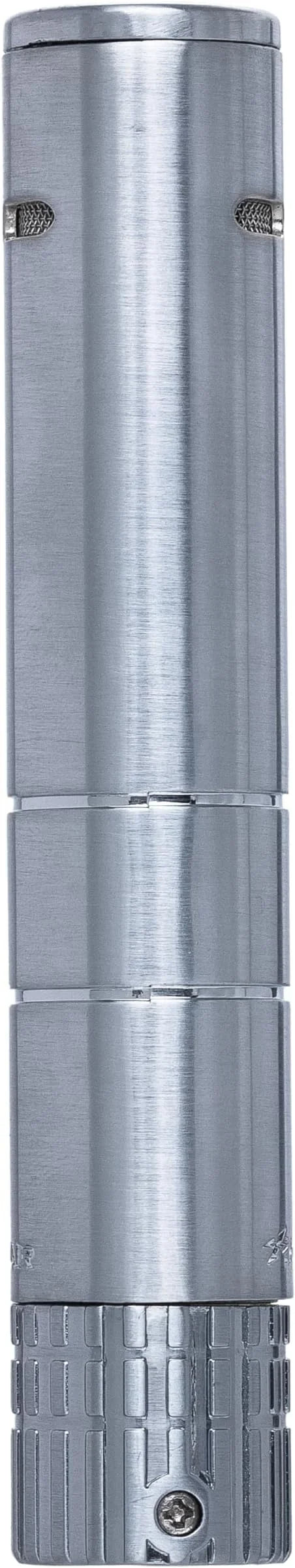 Xikar Turrim Cigar Lighter, Single Jet Flame, Piezo Ignition, Silver