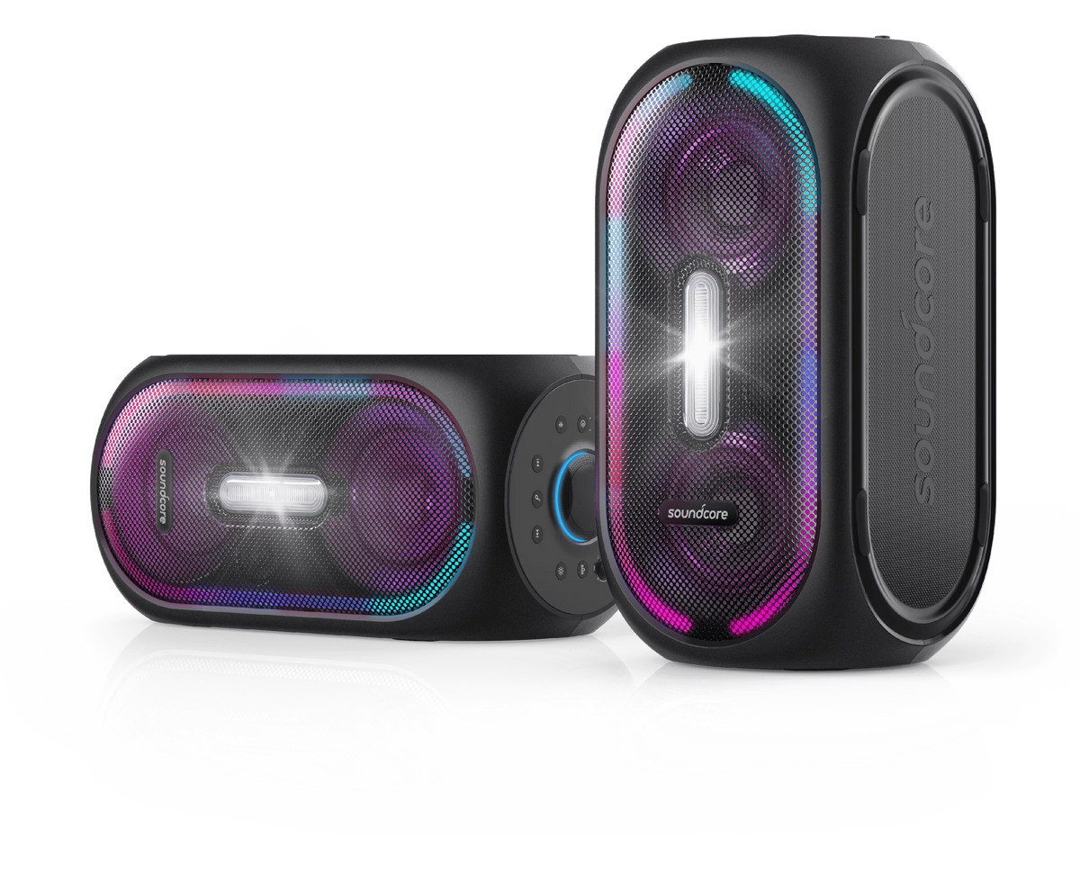 Anker Soundcore Rave Portable Party Speaker with 107dB Sound, Light Show, 24 Hour Playtime, PowerIQ, BassUp Technology, Water Impervious Party Speaker with Microphone Input For Karaoke, BBQ, Outdoor,