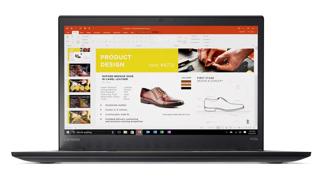Lenovo ThinkPad T470s Touch Windows 7 Pro Laptop - Core i7-7600U, 20GB RAM, 256GB SSD, 14" IPS FHD (1920x1080) Matte Touchscreen, Fingerprint Reader, Smart Card Reader, Black Color