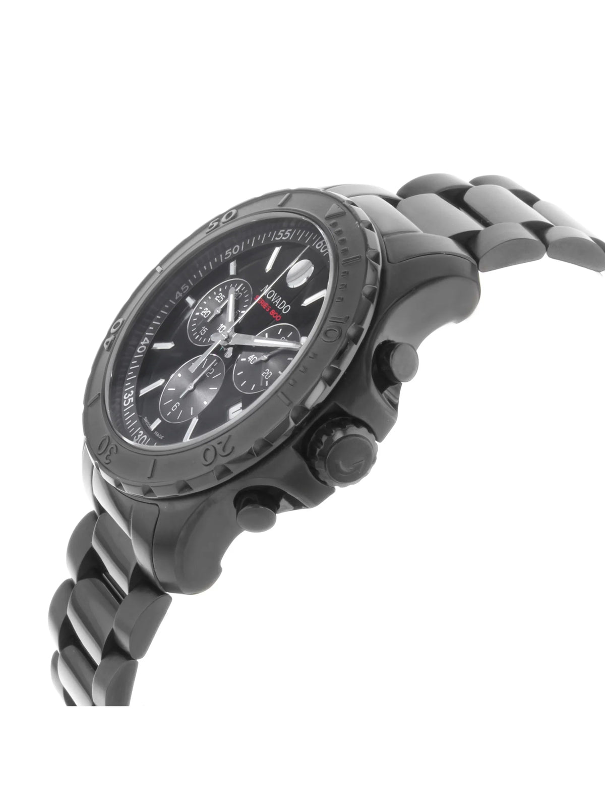 Pre-Owned Movado Series 800 Black PVD Coated Steel Quartz Watch 2600119 (Good)