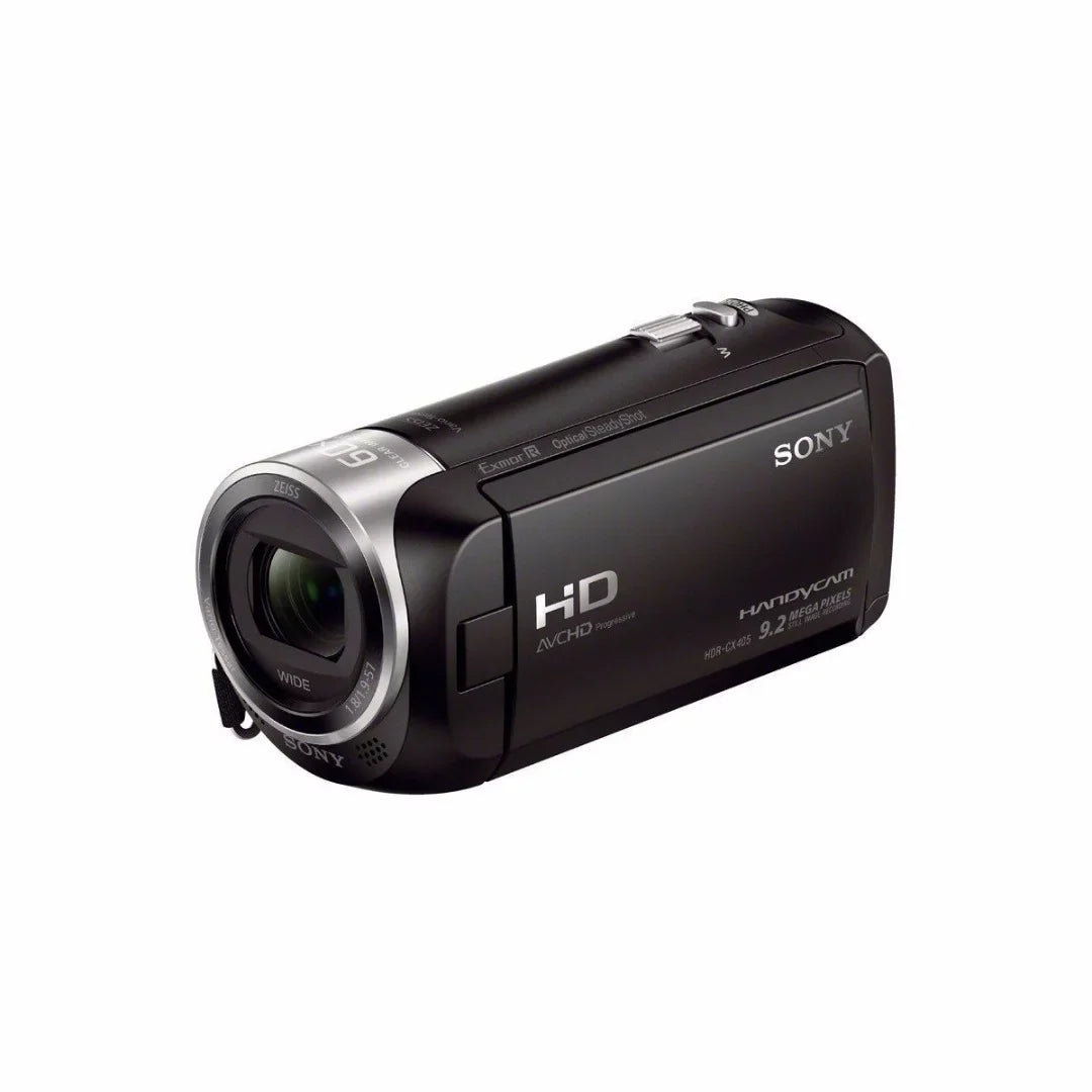 Sony HDR-CX405 Handycam Camcorder (Black) + 64GB microSD Card + Carry Case + Accessory Bundle