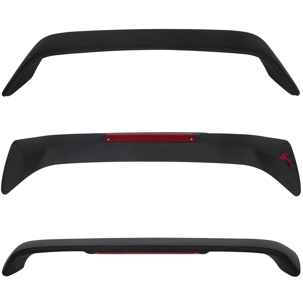 Kojem T-R Style Rear Trunk Lid Spoiler Wing Winglet with LED Brake Light Lamp Matte Black for 1996 1997 1998 1999 2000 Honda Civic 2DR