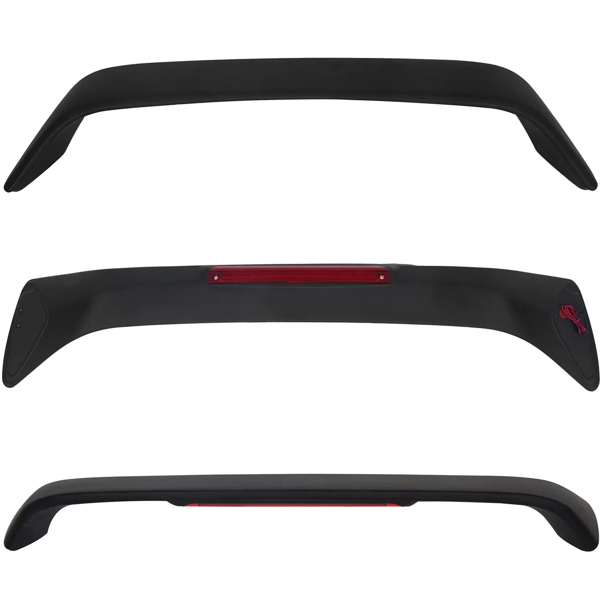Kojem T-R Style Rear Trunk Lid Spoiler Wing Winglet with LED Brake Light Lamp Matte Black for 1996 1997 1998 1999 2000 Honda Civic 2DR