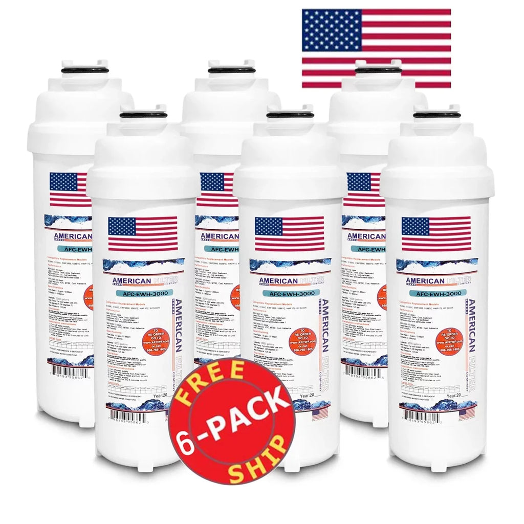AFC Brand , Water Filters , Model # AFC-EWH-3000 , Matching with WaterSentry® LZWSGRN8PK - 6 Pack - Made in U.S.A.