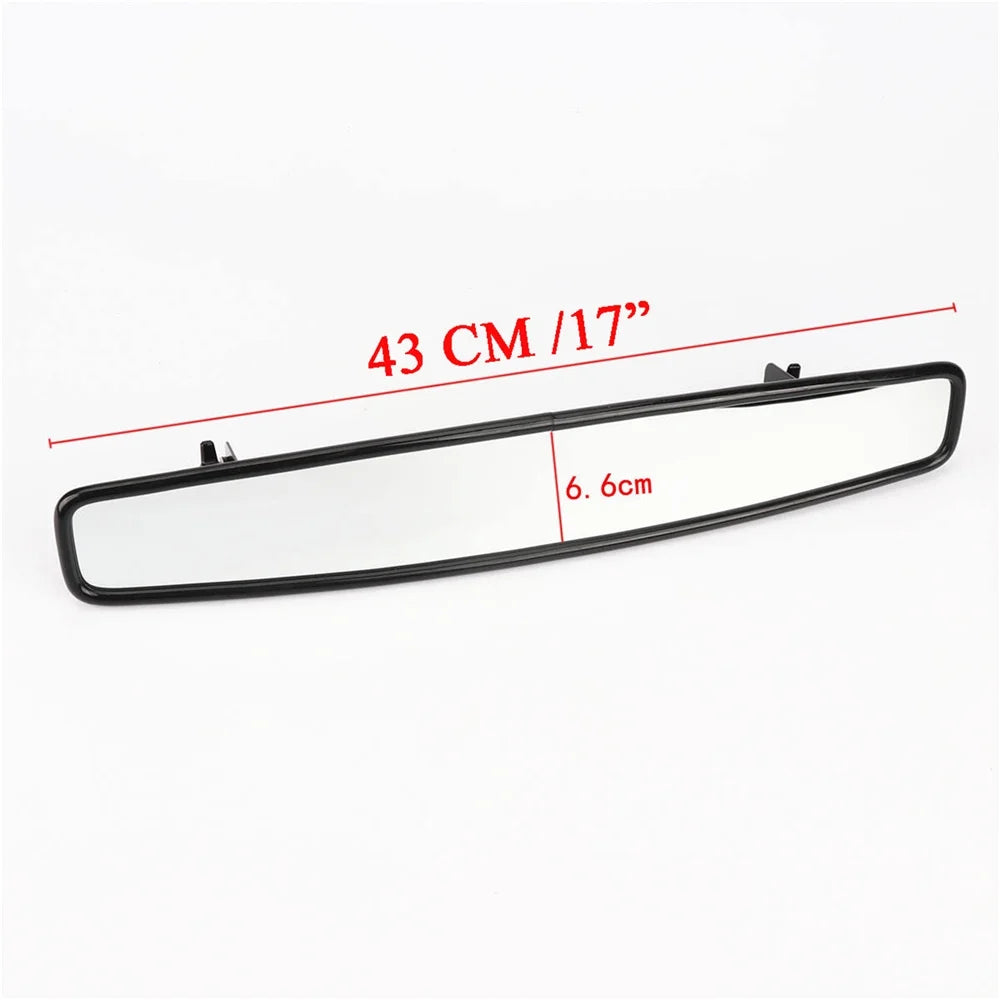 HTTMT- UTV 17" Rear View Race Mirror 1.75" Clamp Grab Handle Suitable with Polaris RZR800 XP900 XP1000
