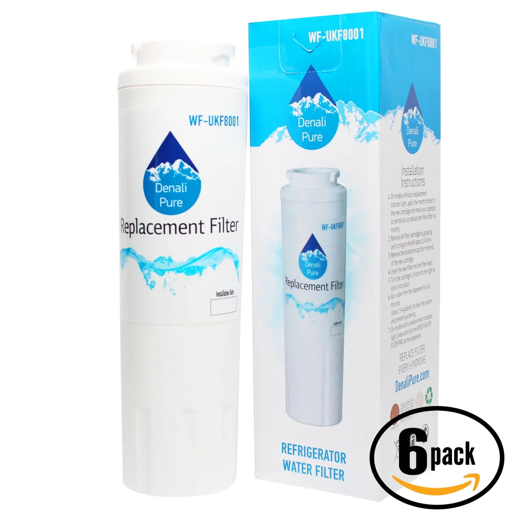 6-Pack Replacement for KitchenAid KFCS22EVBL5 Refrigerator Water Filter - Matching with KitchenAid 4396395 Fridge Water Filter Cartridge