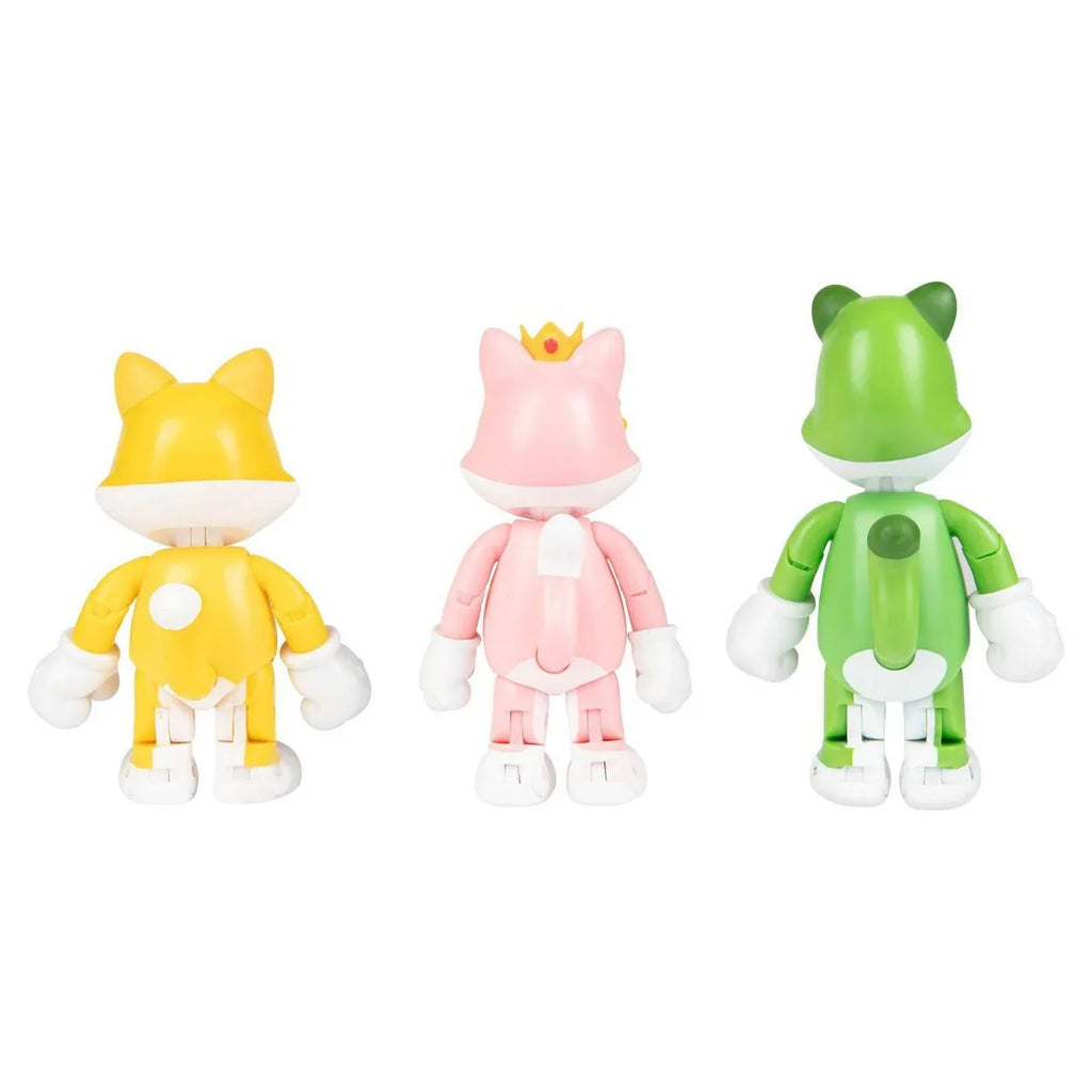 Super Mario 3D World Multi Pack Browsers Fury Toy Cat Mario Peach Luigi Figure