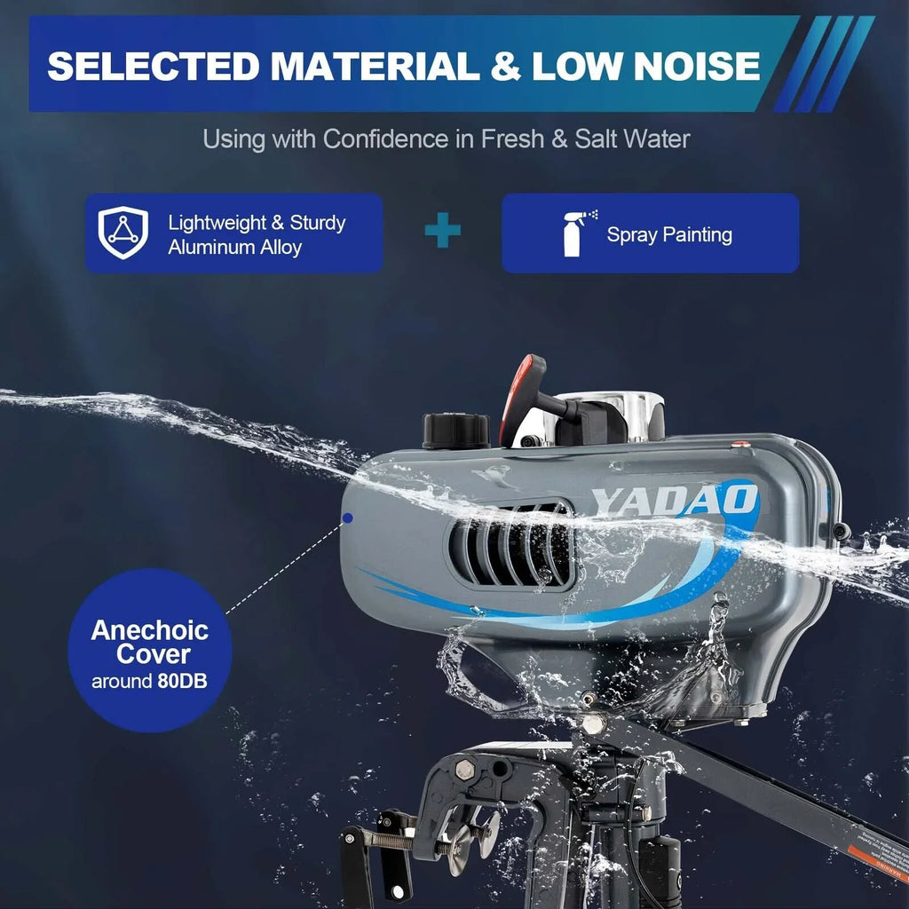 Heavy Duty 3.5HP 2 Stroke Outboard Engine Motor Vessel Engine Water Cooling System