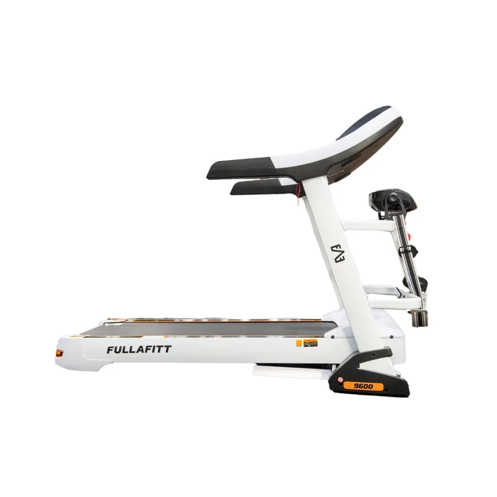 World Best Folding Treadmill by FULLAFITT, 4.5HP, Massage Belt, Wide LED Monitor, Bluetooth, Speakers, Preset Programs, Pulse Grip, Pressure Free Running Board