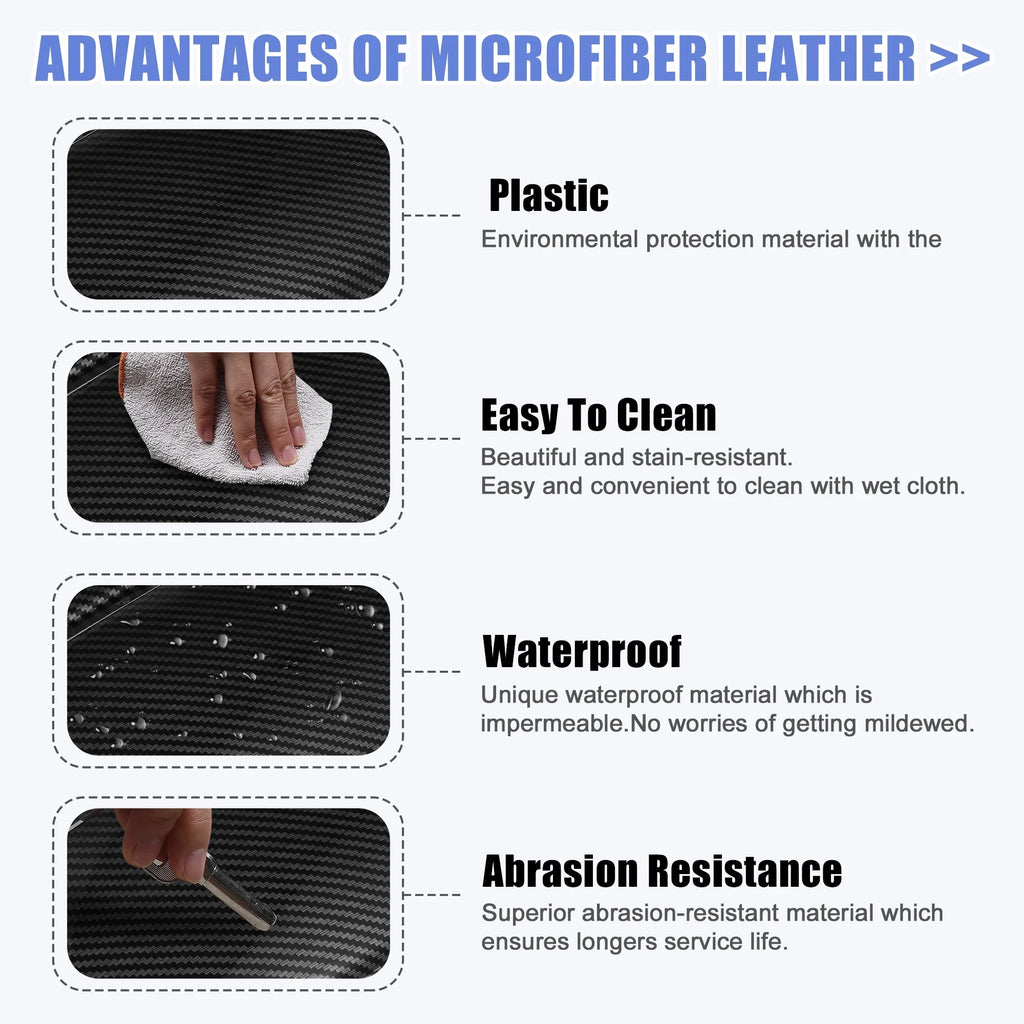 Unique Bargains Car Center Armrest Box Wrap Carbon Fiber Pattern Console Storage Box Protector for BMW 3 Series E90 E91