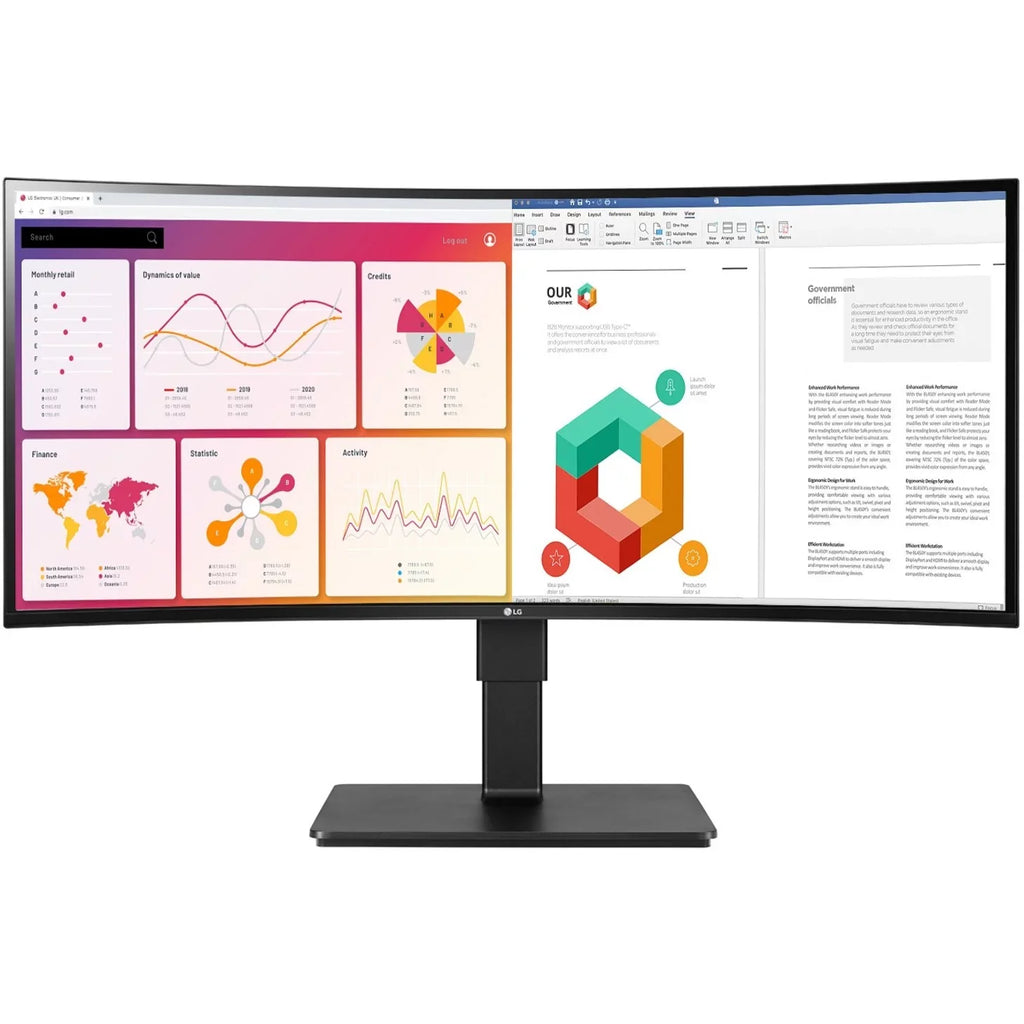 LG Ultrawide 34BN77C-B 34" WQHD Curved Screen Gaming LCD Monitor - 21:9 - Textured Black, Glossy Black - TAA Compliant, Textured Black, Glossy Black