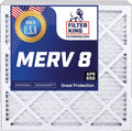 Filter King 19.75x21x1a Air Filter | 3-PACK | MERV 8 HVAC Pleated A/C Furnace Filters | MADE IN USA | Actual Size: 19.75 x 21 x .75"