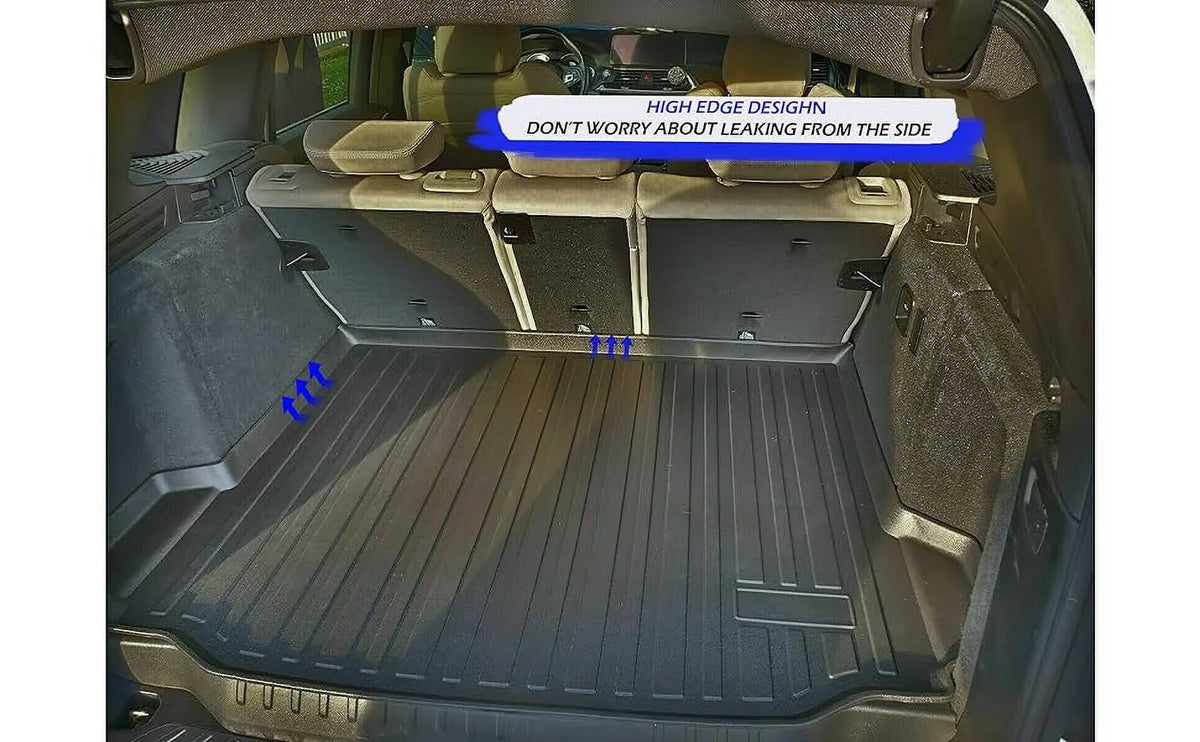 EACCESSORIES EA Cargo Liner – Trunk Mat for BMW X3 2018-2024 – Durable Trunk Mats for Cars with Raised Lip – Non-Slip Car Trunk Mat Rubber – Easy to Install – Laser Pre-Cut Design