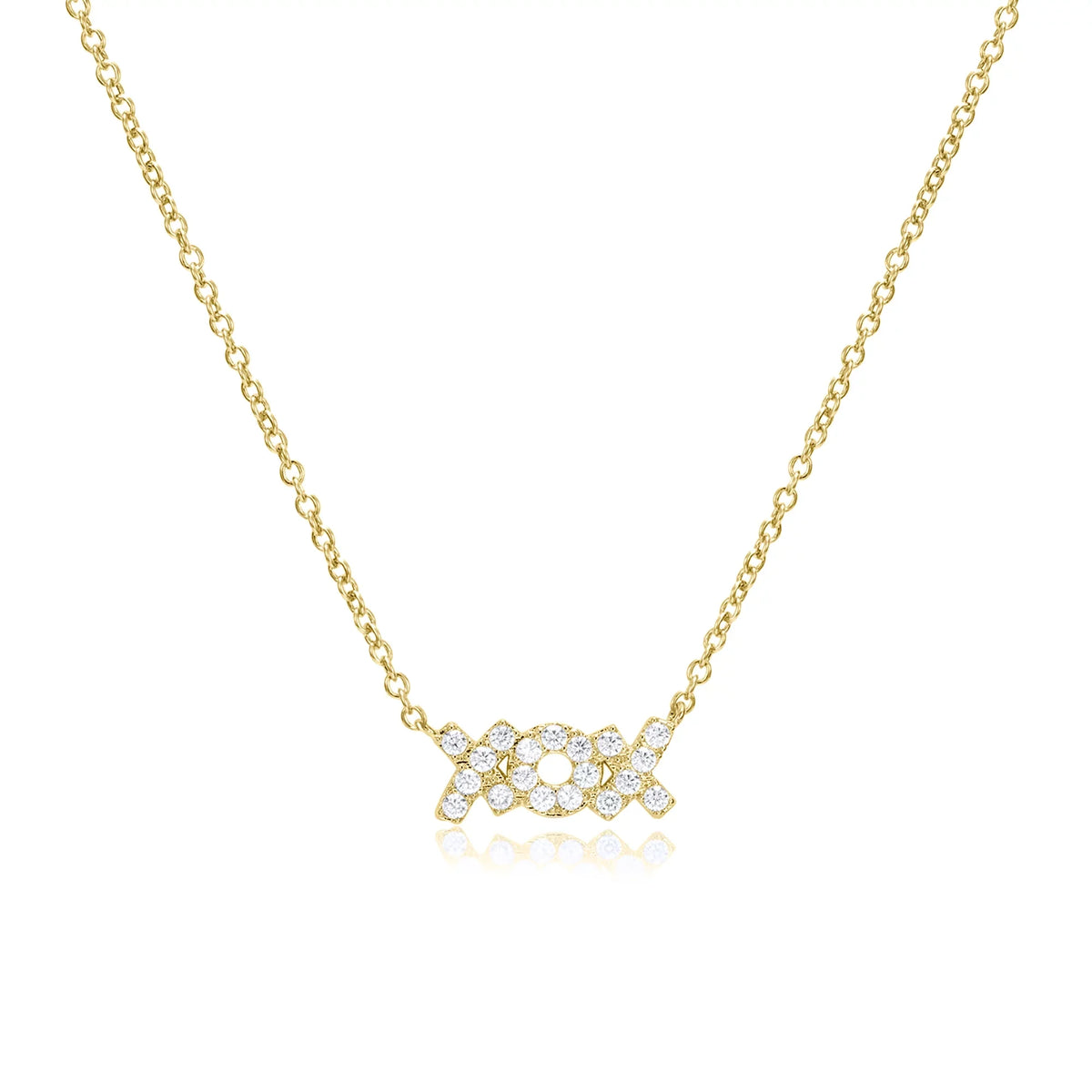 Blue Box Boutique Inc Gold XOX Pendant Necklace for Women, Teens