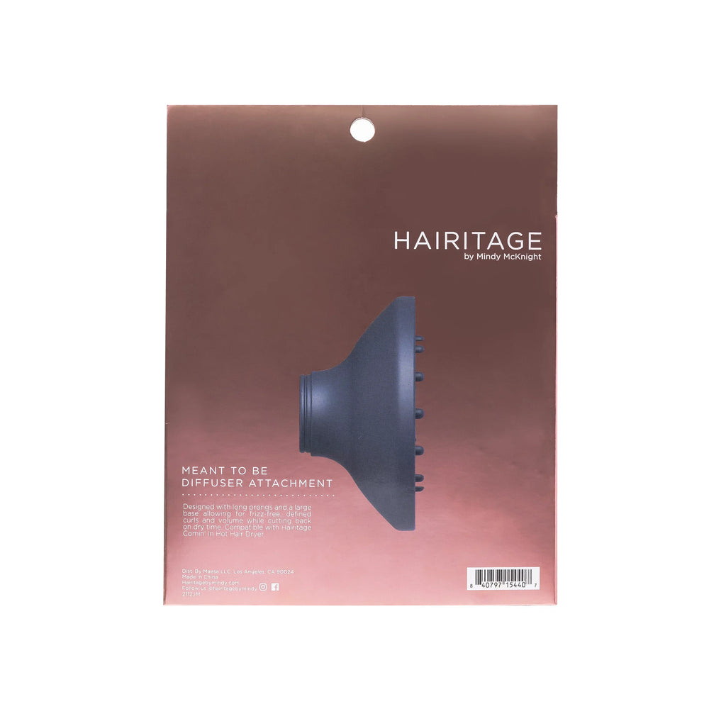Hairitage Meant to Be Hair Diffuser Hair Dryer Attachment for Anti Frizz & Volume | Salon Standard Frizz Control