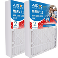 20x20x5 Air Filter MERV 11 Comparable to MPR 1000, MPR 1200 & FPR 7 Suitable with Air Bear 259112-103 Premium USA Made 20x20x5 Furnace Filter 2 Pack by AIRX FILTERS WICKED CLEAN AIR.