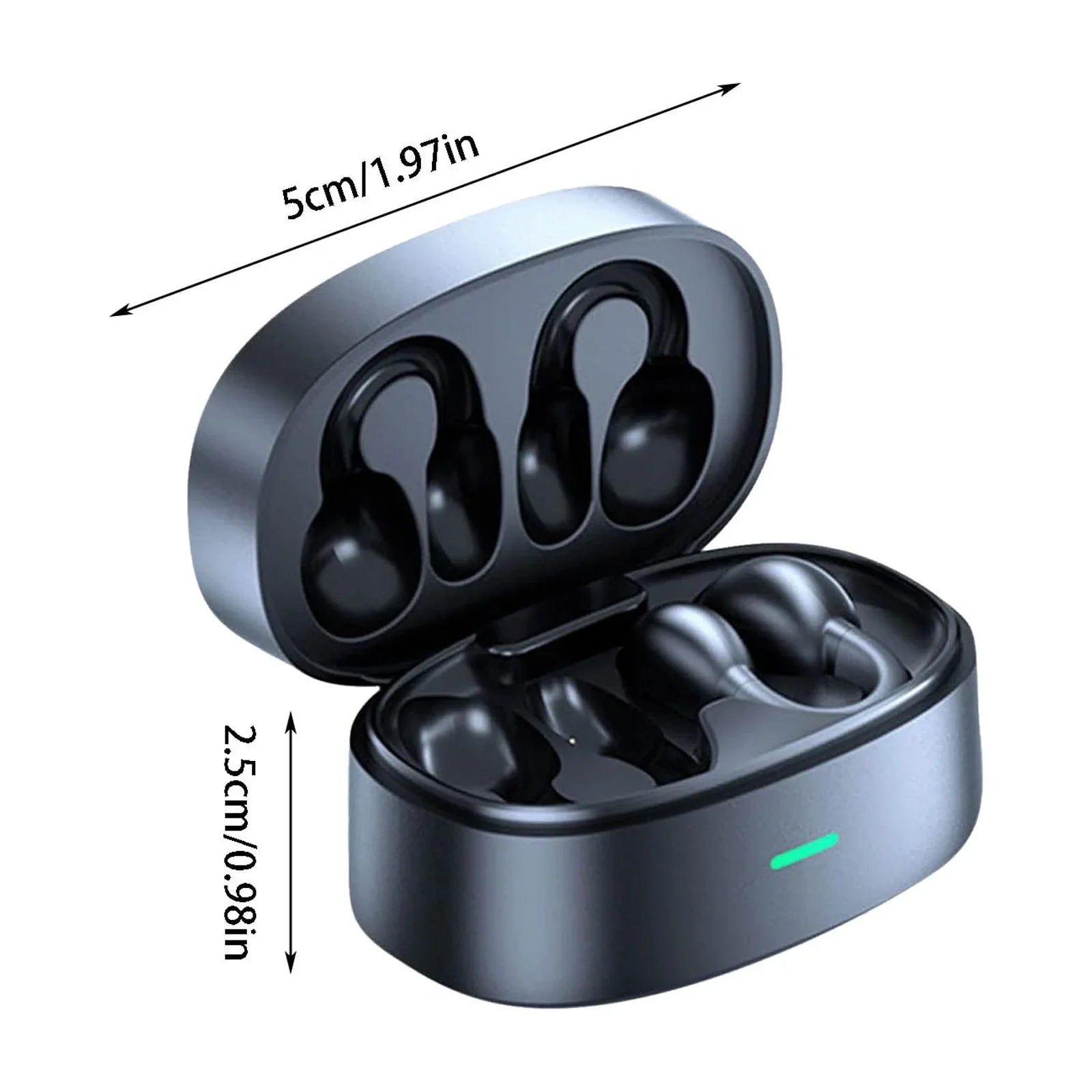 ZiSUGP Wireless Clip On Bone Conduction Headphones Mini Sports Headphones Running Earring Headphones Open Earbud Headphones Wireless Headphones Sports Running Ear Ope