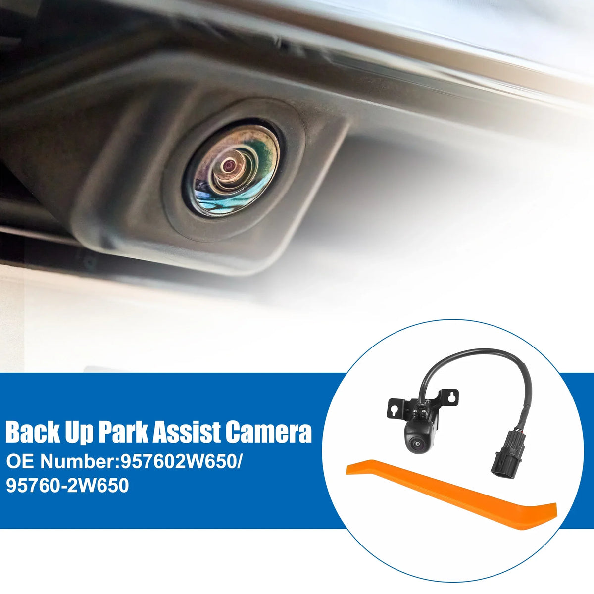 Unique Bargains 1 Set Car Rear View Back Up Camera W/ Tool Fit for Hyundai Santa Fe Sport 2017-2018 No.957602W650