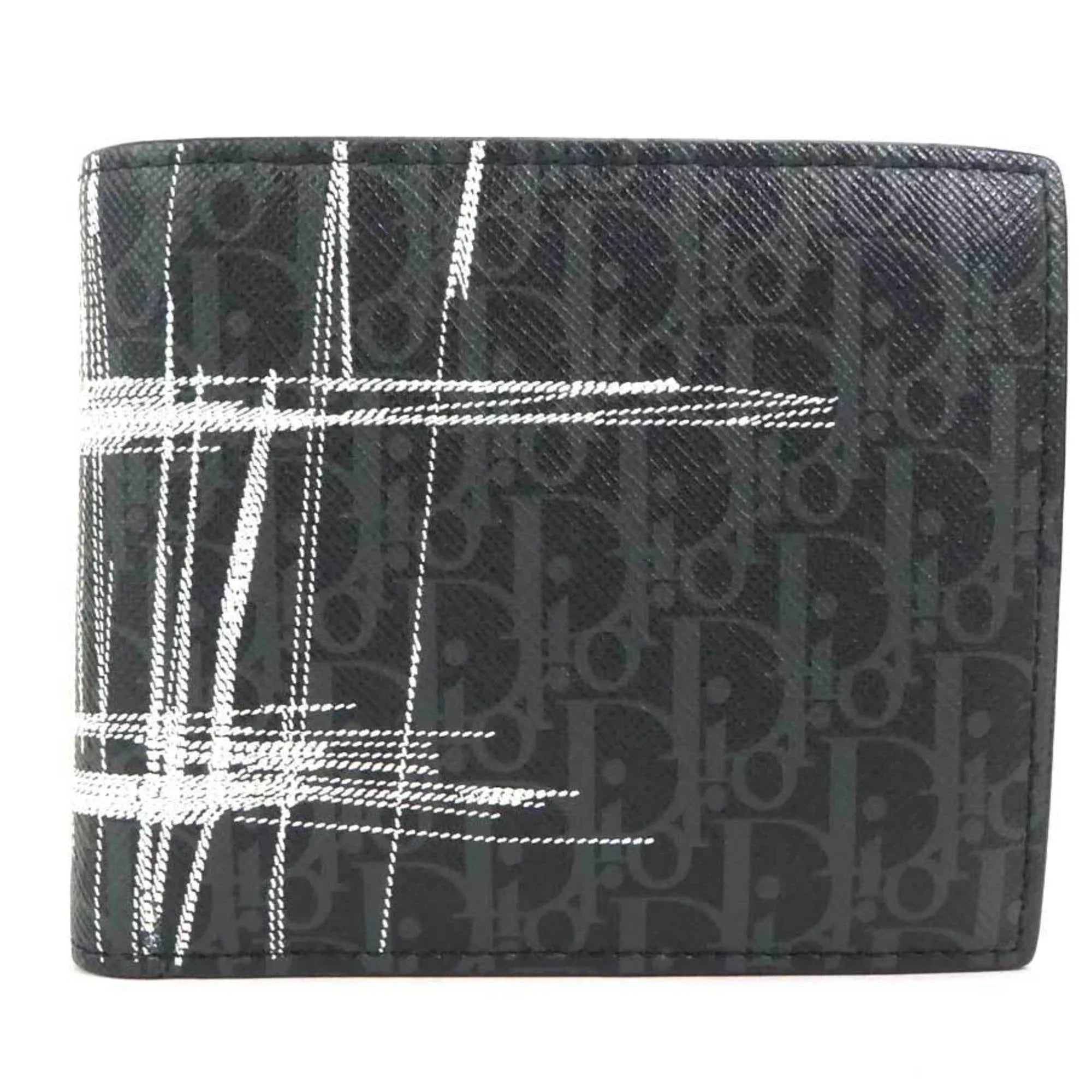 Pre-Owned Dior Homme DIOR HOMME folio wallet leather black series men (Good)
