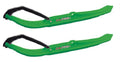 Pair of Green C&A Pro MTX 8" Snowmobile Mountain/Trail Skis W/Black C&A Loops