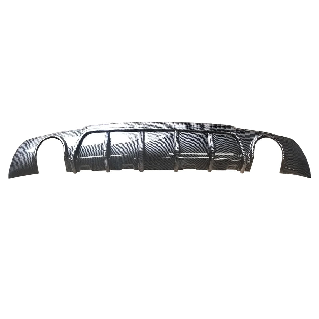 NINTE Rear Diffuser Lip for Chrysler 300 SRT 2015-2023 Carbon Fiber Style Round Exhaust