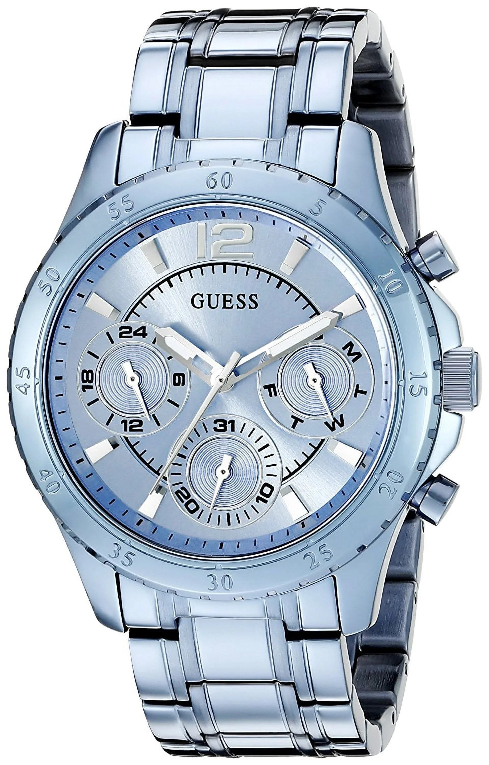 Iconic Sky Blue Stainless Steel Multi-Function Ladies Watch U0704L2