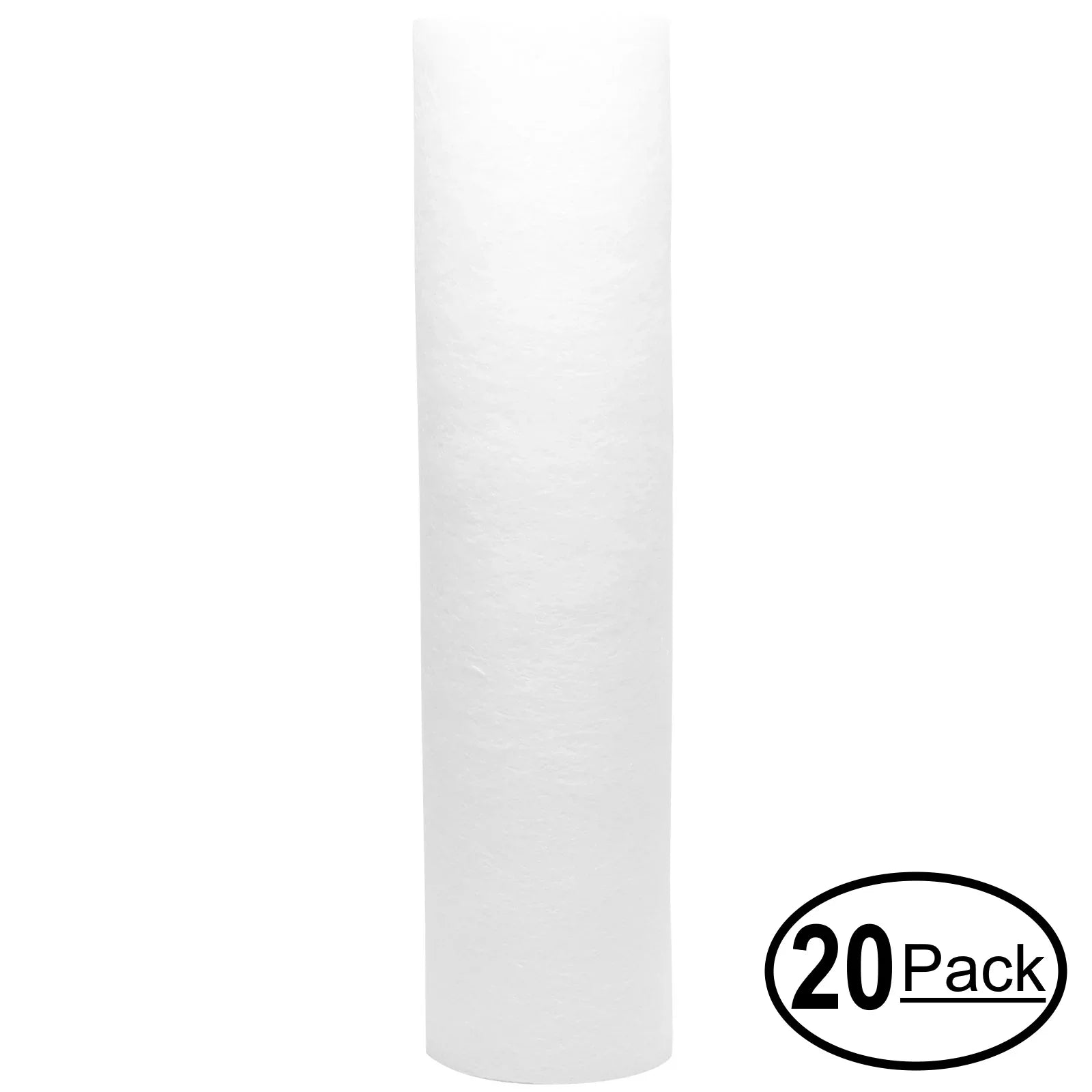 20-Pack Replacement for Crystal Quest CQE-CT-00110 Polypropylene Sediment Filter - Universal 10-inch 5-Micron Cartridge for CRYSTAL QUEST Mega Triple Filter system - Denali Pure Brand