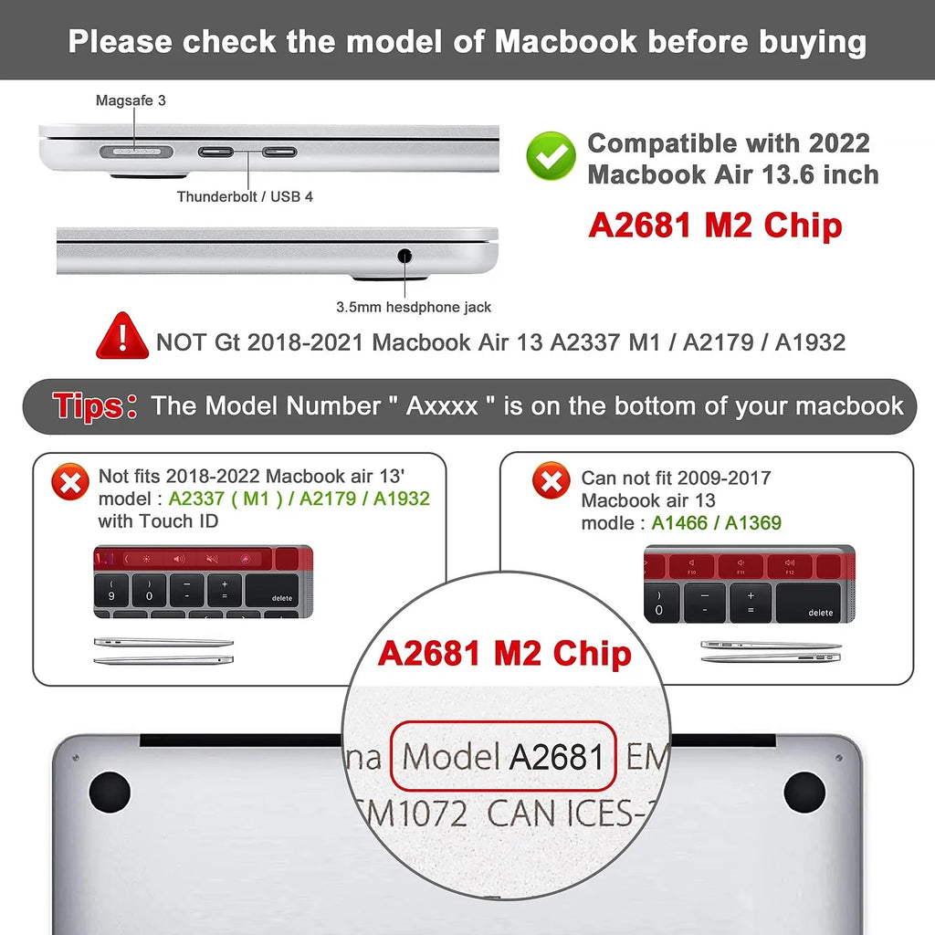 Techprotectus Hard-Shell Laptop Sleeve with Keyboard Protection Crystal Clear (TP-CYC-K-MA13M2)