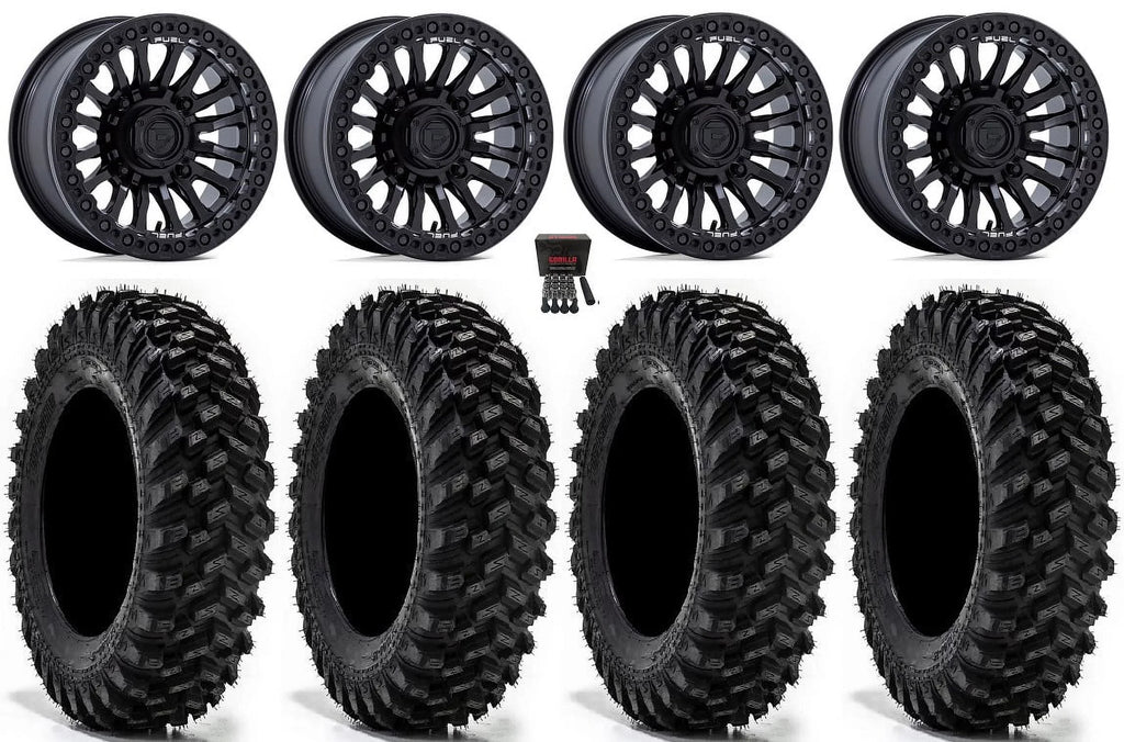 Fuel Rincon Bdlk 15" Wheels Bk 35" Warrior XT Tires Sportsman RZR Ranger