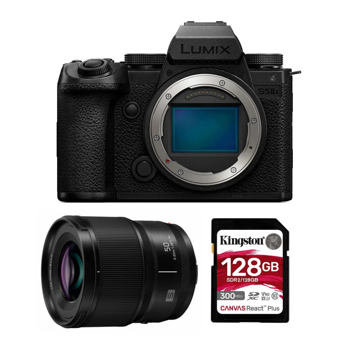 Panasonic Lumix S5 IIX 24.2MP Full Frame Mirrorless Camera with Phase Hybrid AF with Panasonic LUMIX S 50mm f/1.8 Lens