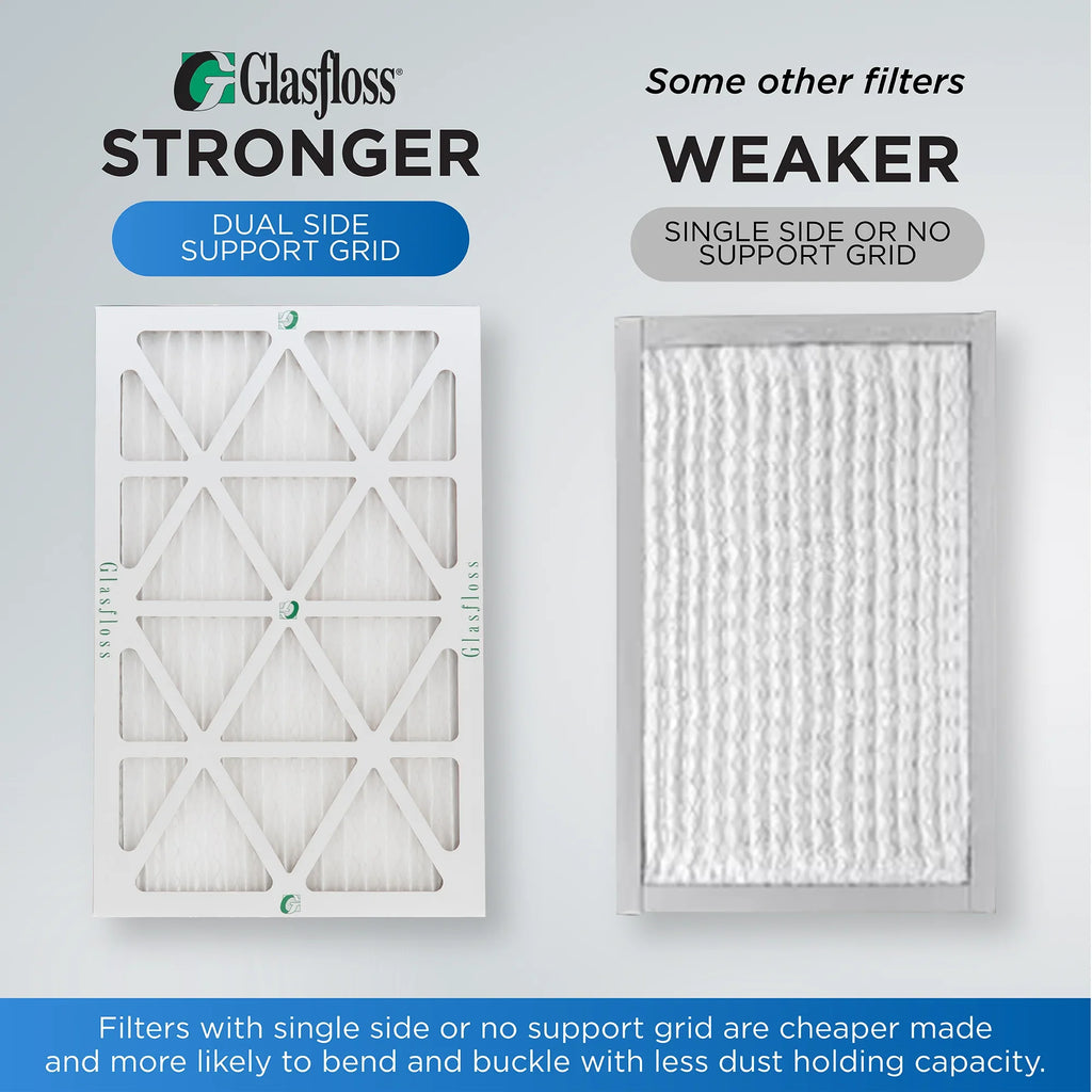 14x25x1 MERV 10 Pleated HVAC Air Filters by Glasfloss. ( Quantity 5 ) Exact Size: 13-1/2 x 24-1/2 x 7/8