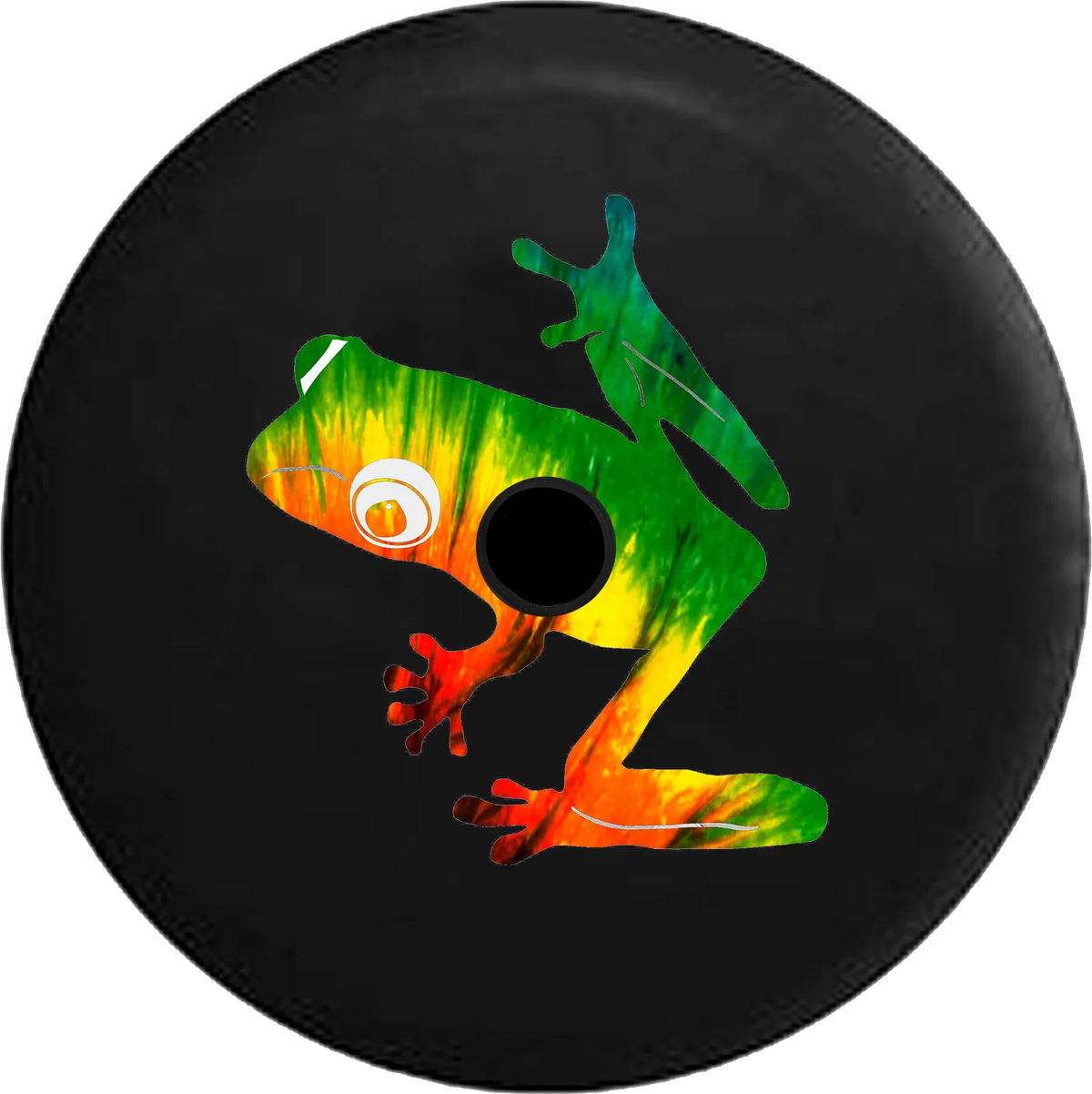 2018 2019 Wrangler JL Backup Camera Tree Frog Tiedye Peace Love Spare Tire Coating for Jeep RV 33 Inch