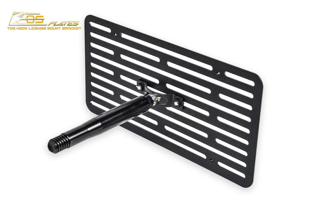 Extreme Online Store Replacement for 2009-2015 Mazda Miata NC | EOS Plate Version 2 Full Sized Front Bumper Tow Hook License Relocator Mount Bracket Tow-230-V2