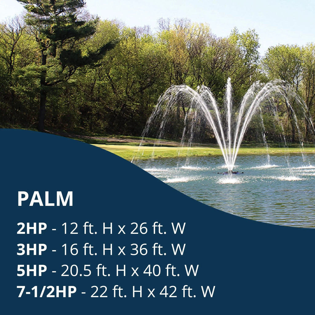 Kasco J Series 2 HP, 3 HP, 5 HP & 7-1/2 HP Palm Premium Fountain Nozzles Only (Fountain not Included)
