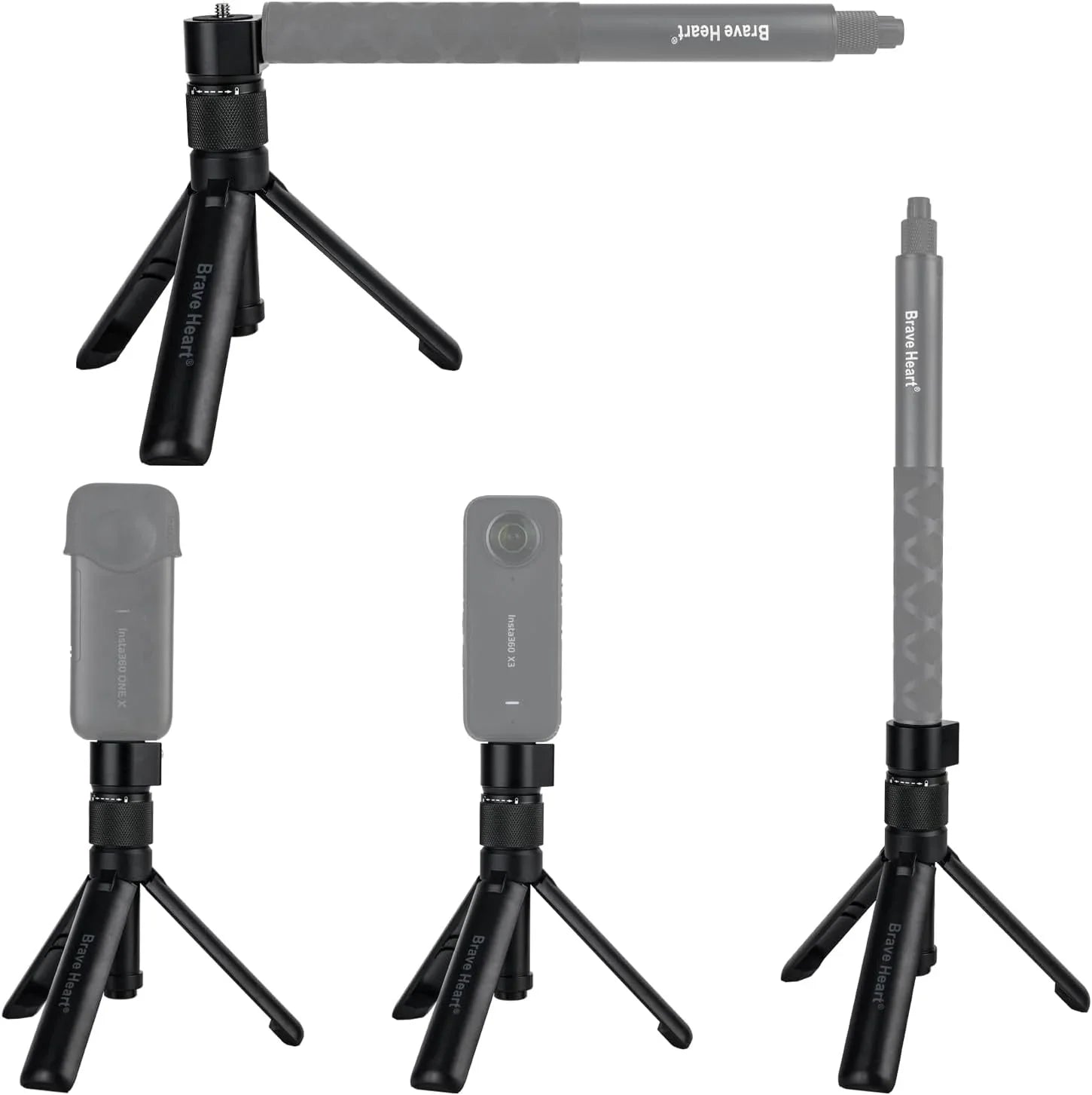 Bullet Time Handle Tripod Multi-Functional Tabletop Fold Tripod for insta360 Insta 360 X3,ONE RS,GO 2,ONE X2,ONE R,ONE