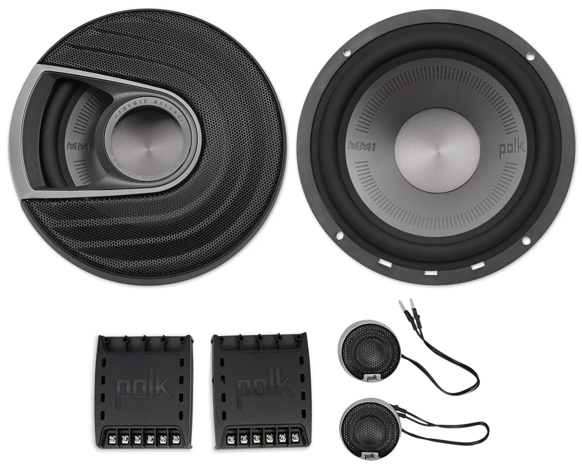 Polk Audio MM6502 6.5” 750w Component Car/Marine/ATV/Motorcycle Speakers+Rockmat