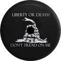 2018 2019 Wrangler JL Backup Camera Liberty or Death Don't Tread on Me Snake Brushed Steel Spare Tire Protection for Jeep RV 32 Inch