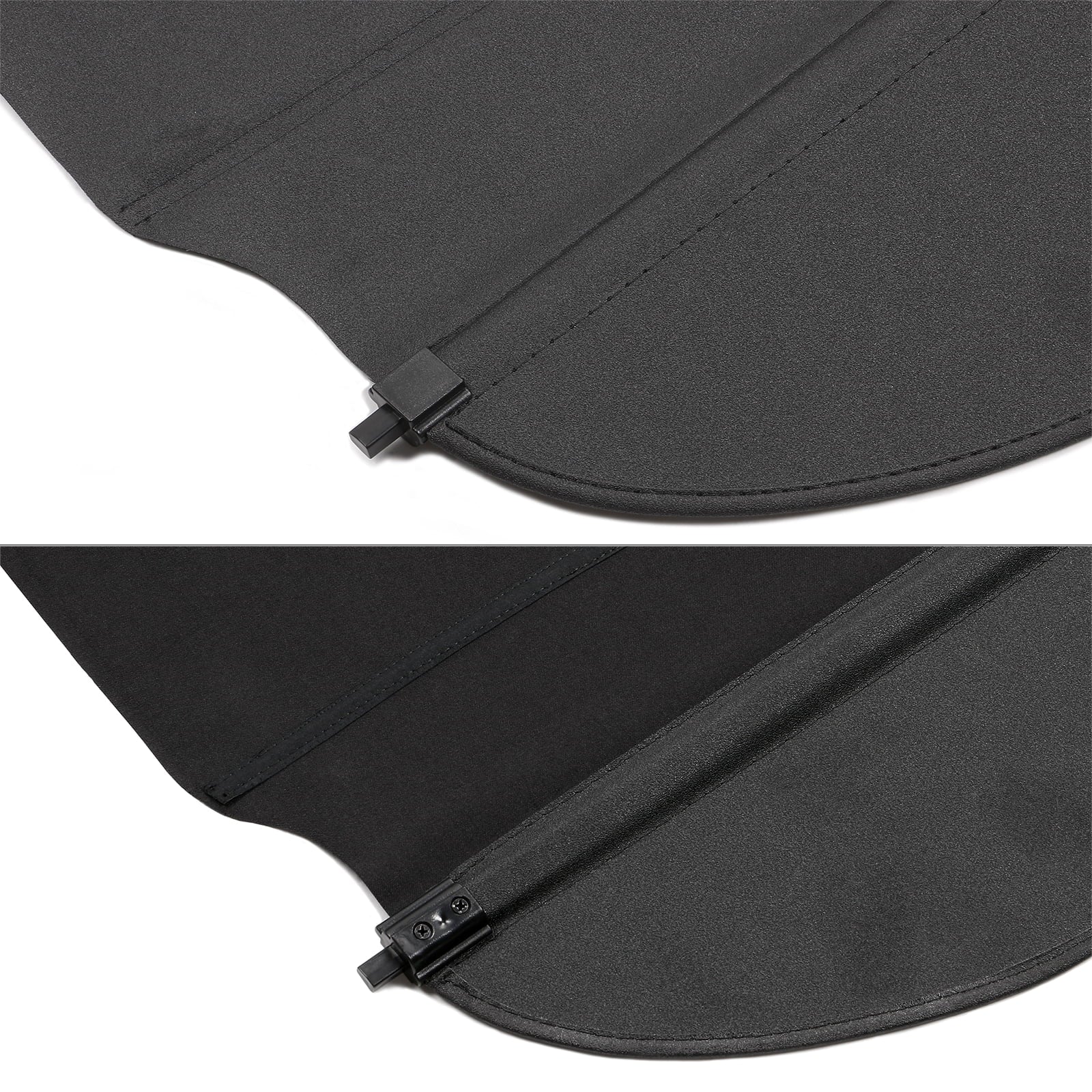 Ikon Motorsports Cargo Shield Suitable With 2013-2019 Ford Escape All Models PVC & Aluminum Rod Black Security Rear Trunk Shield Security Retractable Shield