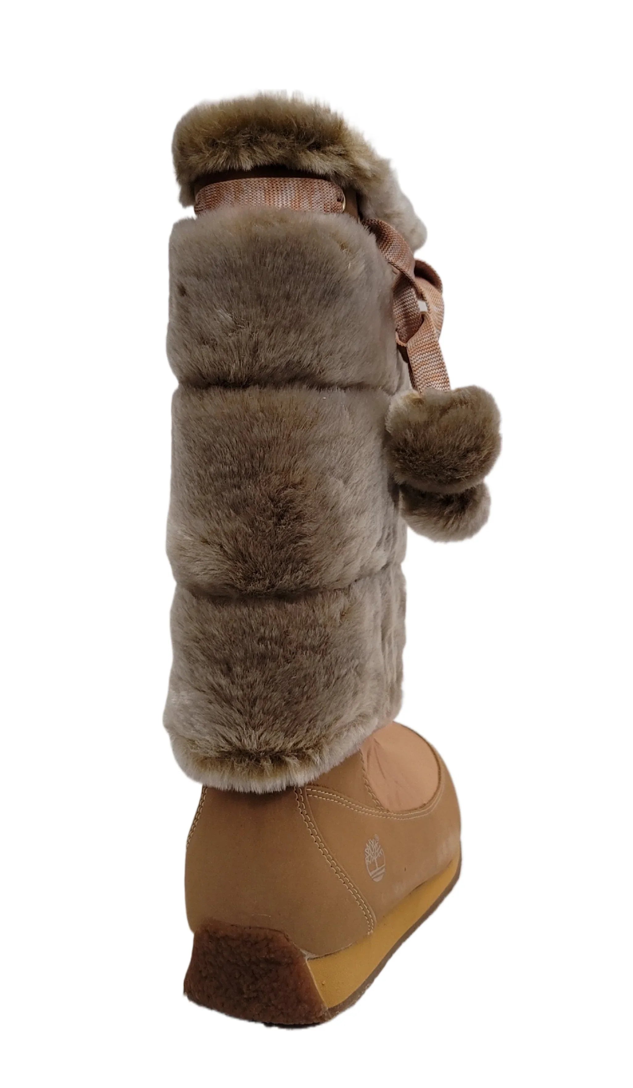 Timberland Junior Big Kid Winterberry Tall Fur Medium Boot Wheat 59996 size 6 US