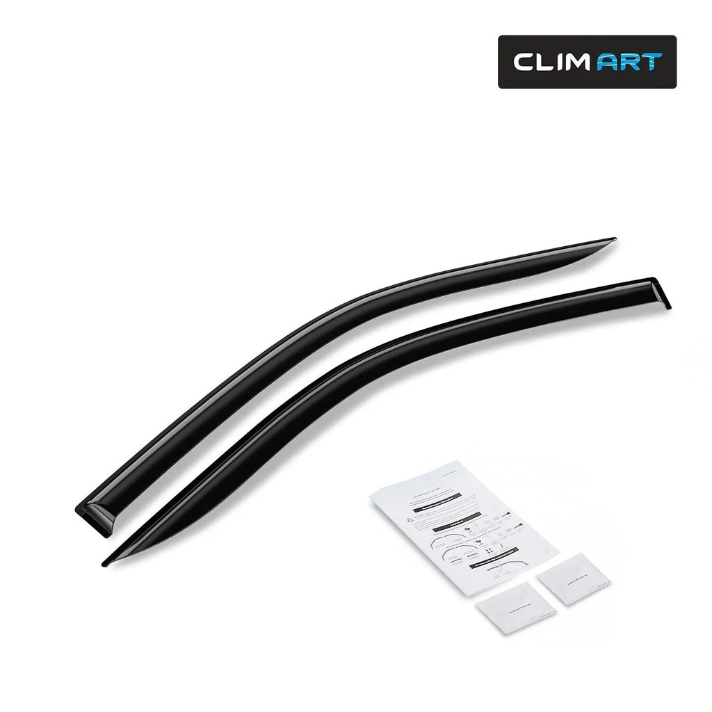 CLIM ART Incredibly Strong Rain Guards for Ford F150 2009-2014 Regular Cab, SuperCrew, SuperCab, Tape-on Window Deflectors, Vent Deflector, Vent Window Visors for cars, Truck Accessories 2 pcs-209008
